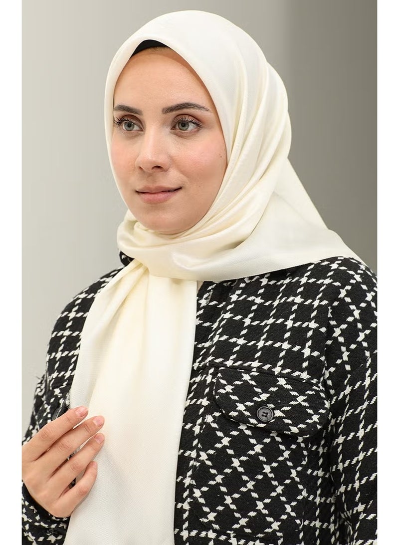 Sefa Merve وشاح سادة 1266-42 كريمي - Image 2